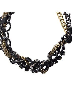 J.Crew Necklace Mixed Metal Ribbon Statement fashion womens jewelry